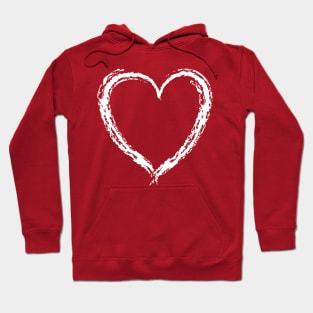 Heart Valentine Love Shirt - Hand Drawn Doodle Hoodie